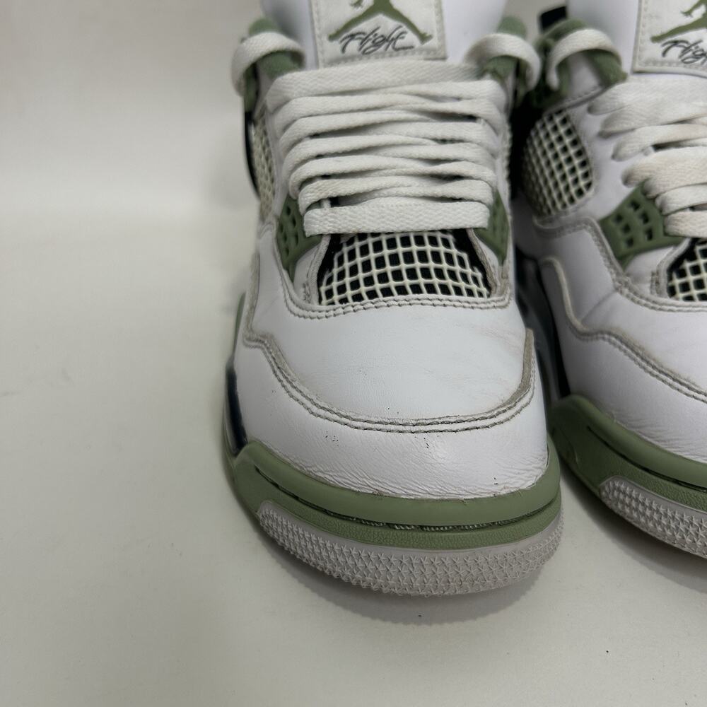 Nike Air Jordan 4 Retro WMNS “Seafoam/White Oil Green” - Picture 8 of 10